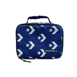 Converse Blue White Star Print Insulated Lunch Box Cooler Bag Handle Zip Soft